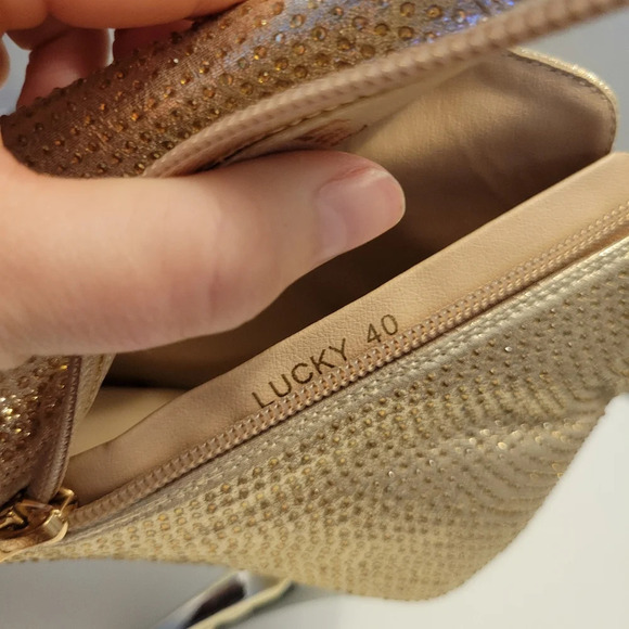 Nordstrom Lady Couture Lucky Rhinestone Metallic Stiletto Bootie - Picture 10 of 11